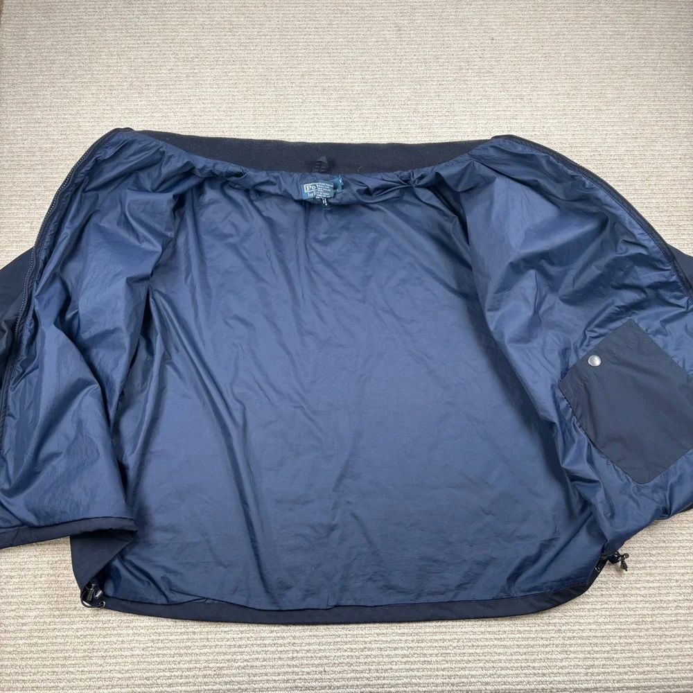 Polo Ralph Lauren Pack Hooded Windbreaker Jacket Mens‎ XXL Navy Blue VTG